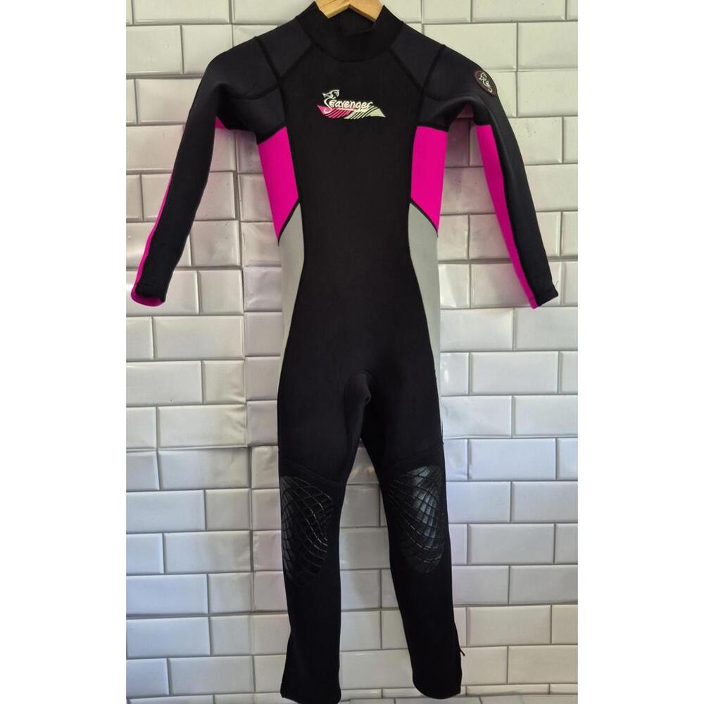 Seavenger Kids Neoprene Wetsuit Long Sleeve Rear Zip Color Block Blac